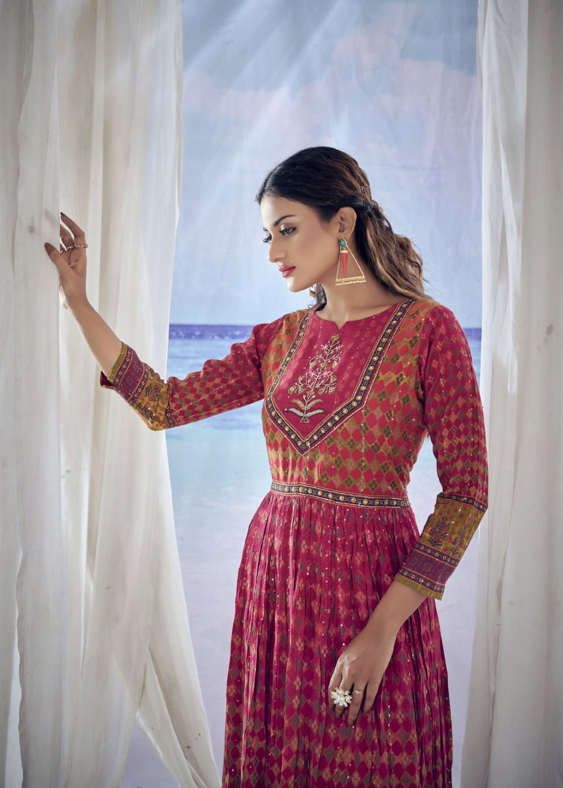 Kig By Amoha Viscose Muslin Printed Long Kurtis Catalog